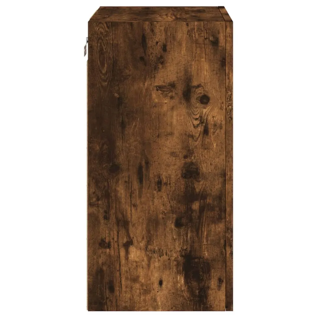 vidaXL TV Wall Cabinet Smoked Oak 40.5x30x60 cm Engineered Wood