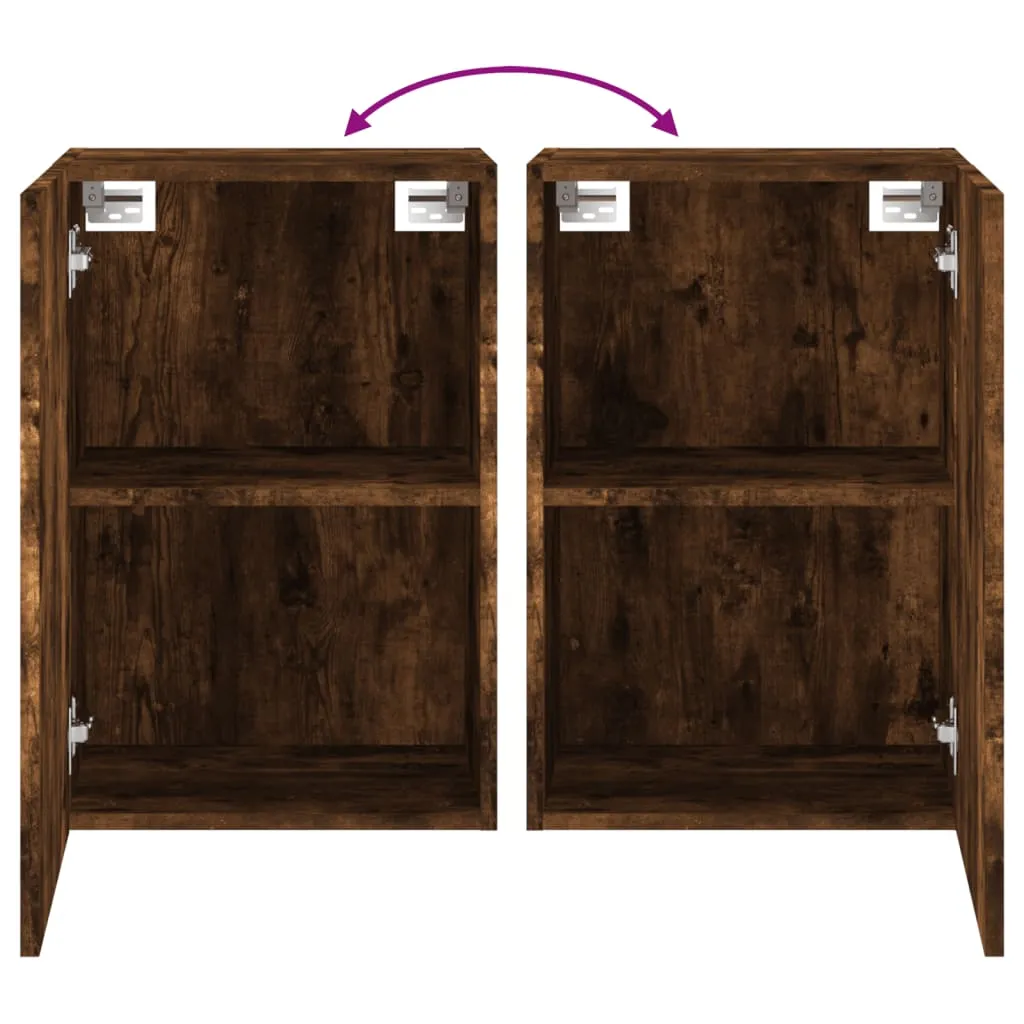 vidaXL TV Wall Cabinet Smoked Oak 40.5x30x60 cm Engineered Wood