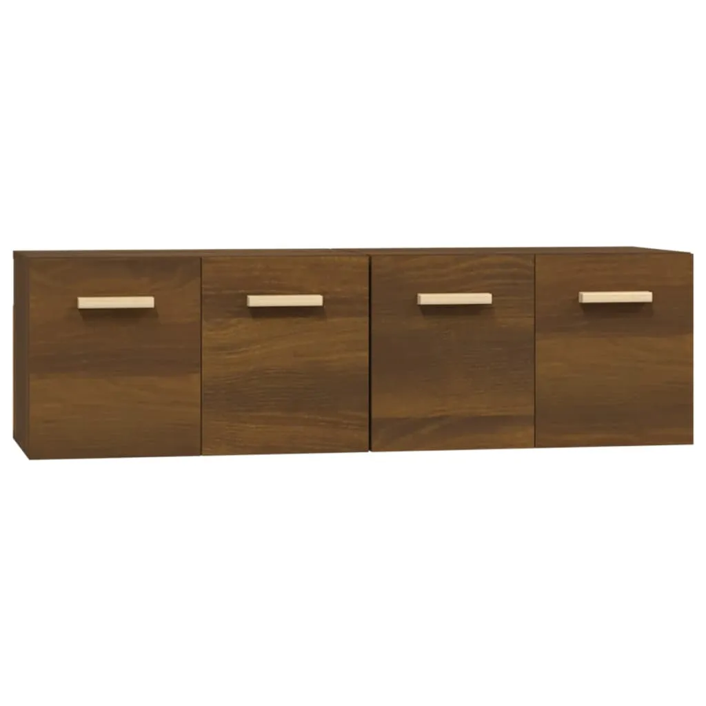 vidaXL Wall Cabinets 2 pcs Brown Oak 60x36.5x35 cm Engineered Wood